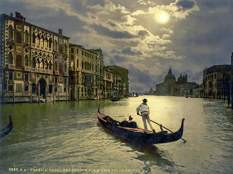 Grand Canal By Moonlight Photograph by Joseph S Giacalone