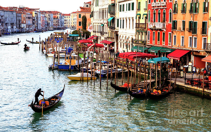 Grand Canal Colors in Venice Italy Photograph by John Rizzuto