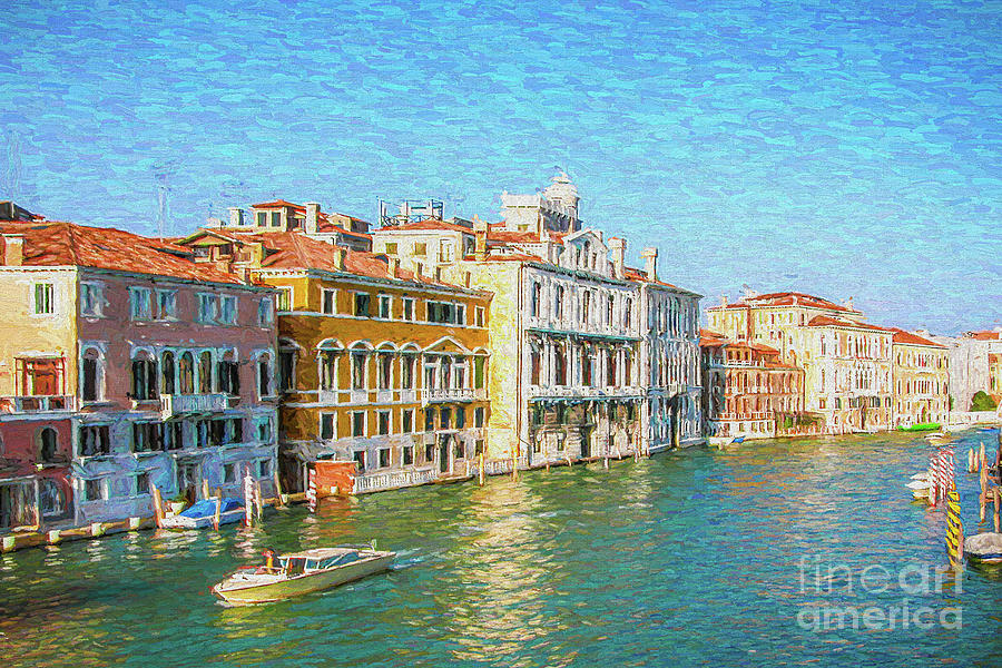 Grand Canal, Venice Digital Art by Liz Leyden