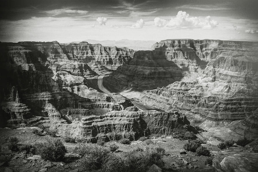 Grand Canyon Arizona Black and White  Photograph by Carol Japp