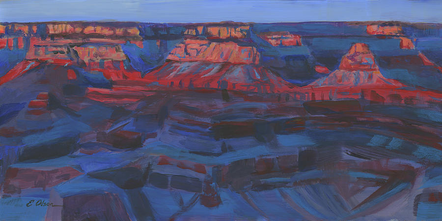 Grand Canyon National Park Painting - Grand Canyon at Sunset by Emily Olson