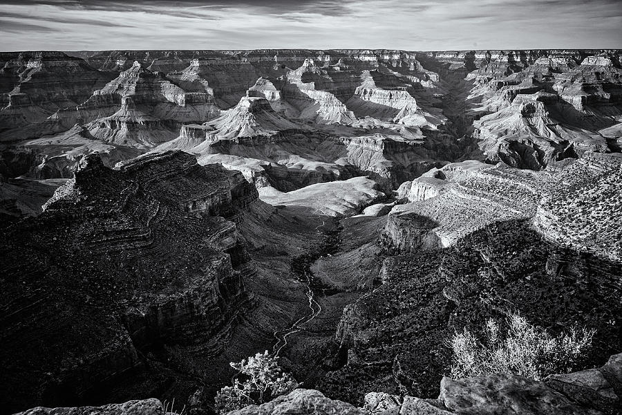 Grand Canyon Black and White Photograph by James Bethanis