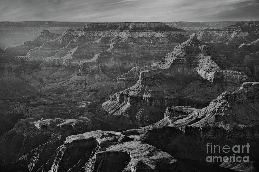 Grand Canyon Black White Wow Photograph by Chuck Kuhn