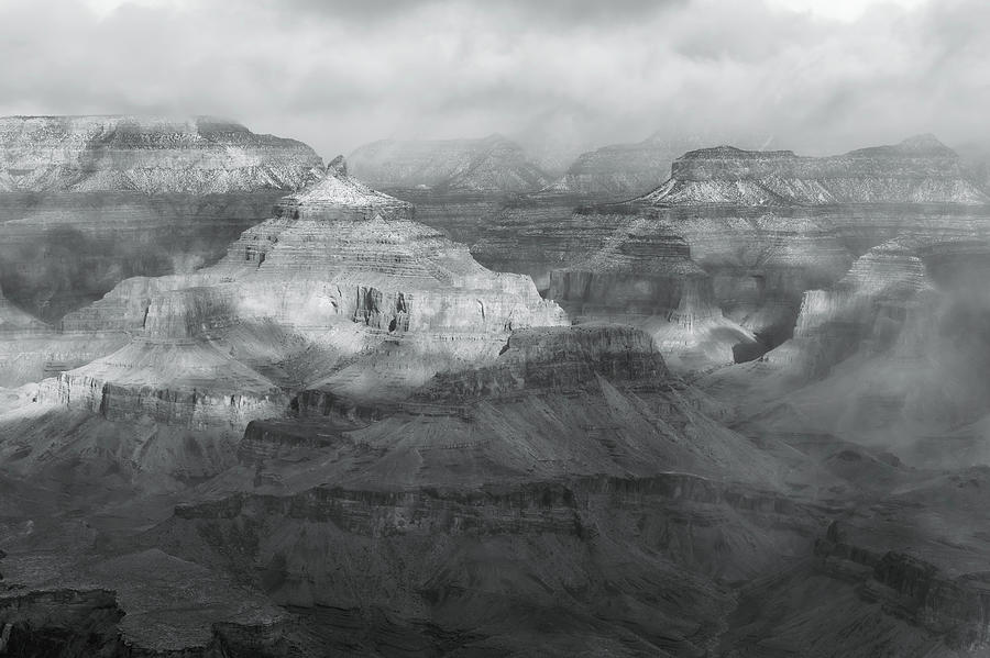 Grand Canyon-BW Photograph by Jonathan Nguyen