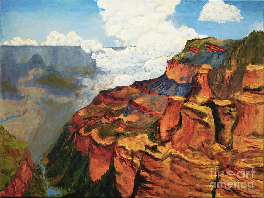 Grand Canyon Clouds Painting by NL Galbraith - Fine Art America