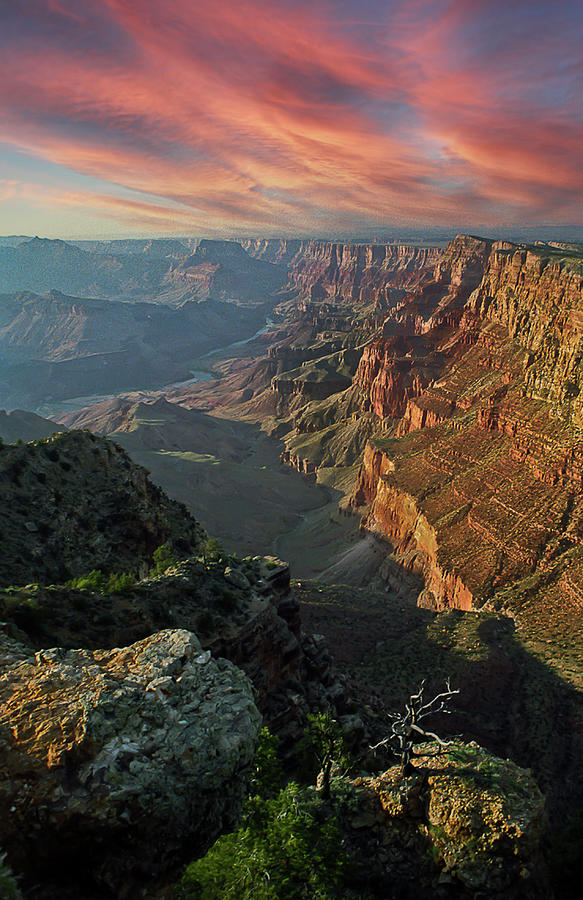 Grand Canyon Fire Sky Photograph by Jim Carlen