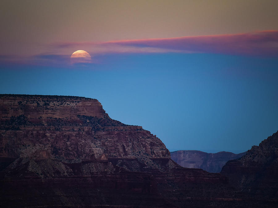 Grand Canyon Full Moon Photograph by Susie Loechler