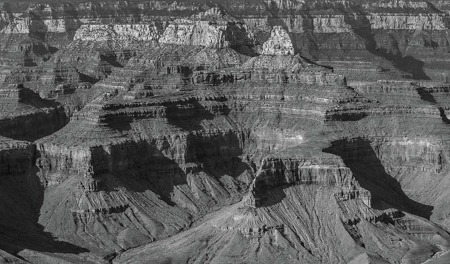 Grand Canyon Geology Layers 2 Bw Photograph