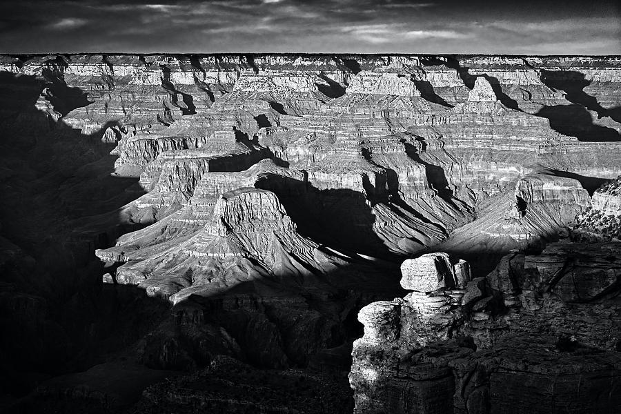 Black and White fine art photographs of the Grand Canyon.