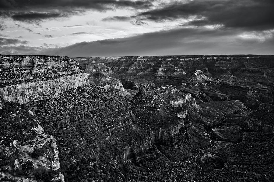 Grand Canyon in Black and White - Arizona Photograph by Stuart Litoff