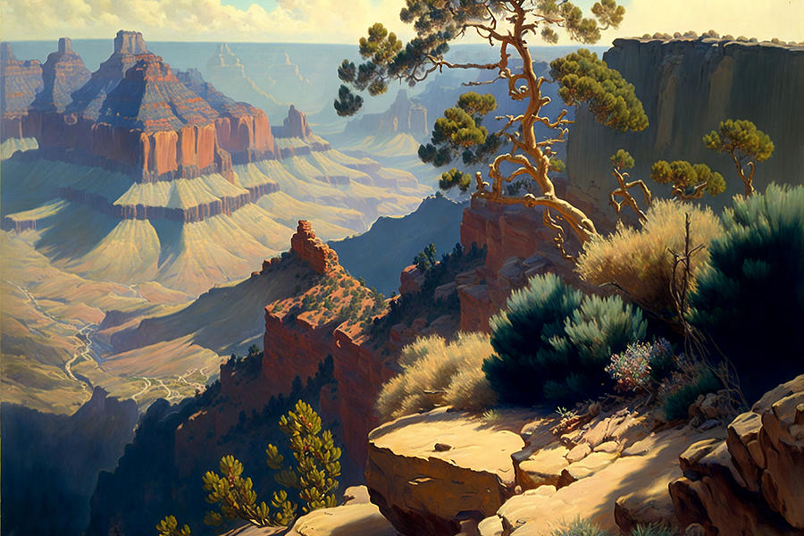 Grand Canyon Digital Art by Kai Saarto