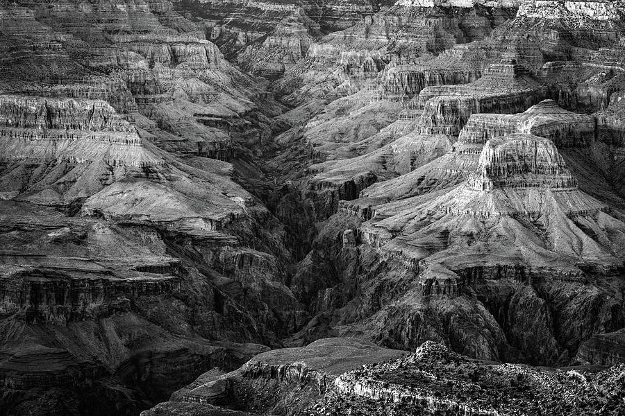 Grand Canyon Layers Of Time - Black and White Edition Photograph by Gregory Ballos