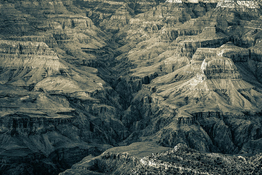 Grand Canyon Layers Of Time - Sepia Edition Photograph by Gregory Ballos
