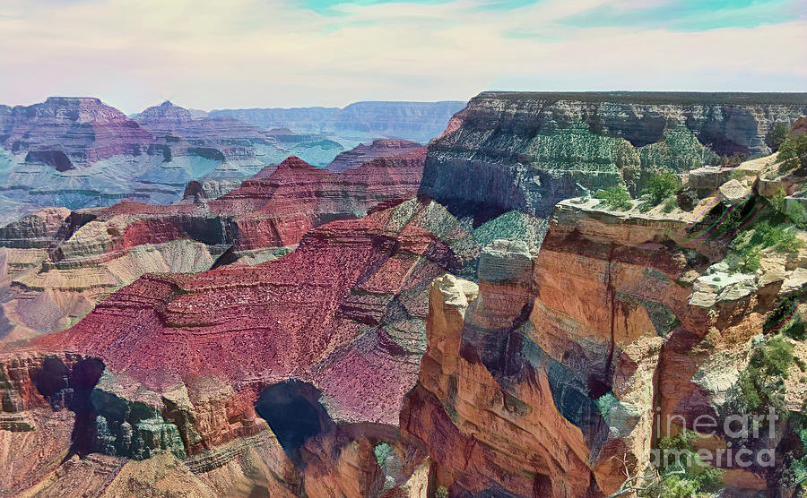 Grand Canyon National Park Photograph - Grand Canyon National Park  Arizona Paintography  by Chuck Kuhn