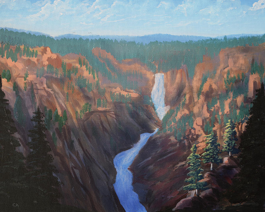 Grand Canyon of the Yellowstone Painting by Chance Kafka
