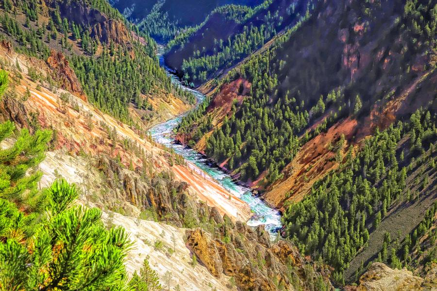 Grand Canyon of the Yellowstone Photograph by Donna Kennedy