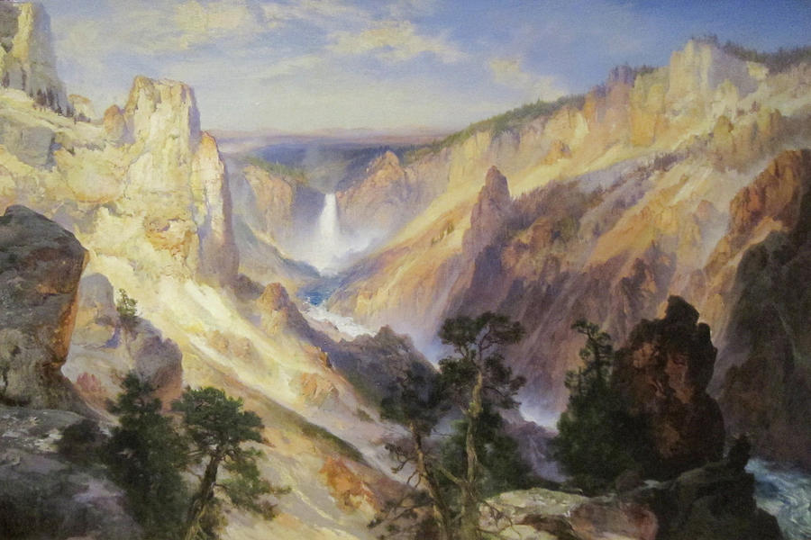 Grand Canyon Of The Yellowstone, Yellowstone National Park Painting By 