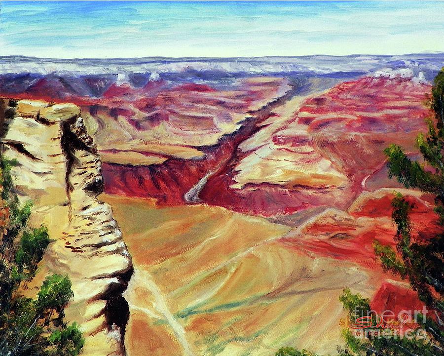 Grand Canyon Overlook Painting by Sherril Porter