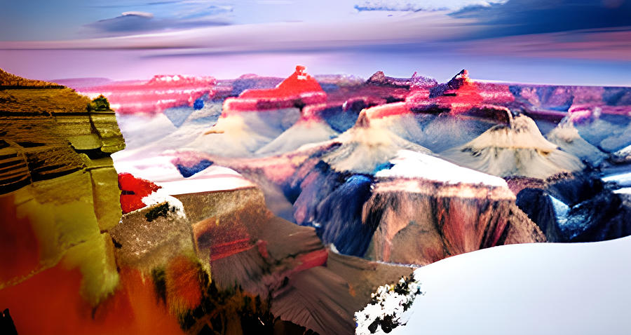 Grand Canyon Paint Mixed Media by Bob Pardue