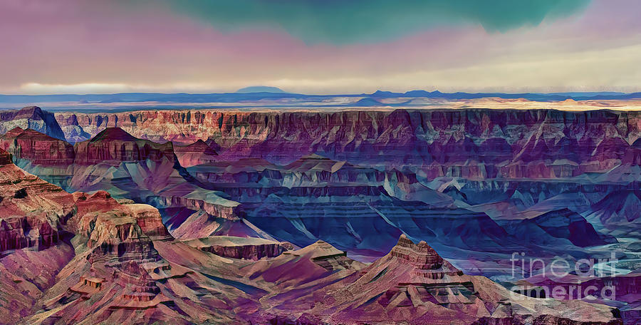 Grand Canyon Paintography  Digital Art by Chuck Kuhn