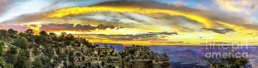 Grand Canyon Panorama Sunset Photograph by Theresa D Williams