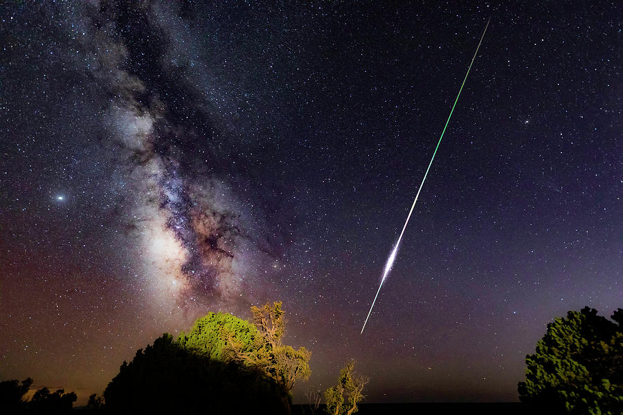 Grand Canyon Perseid Meteor Photograph by James Menzies | Fine Art America