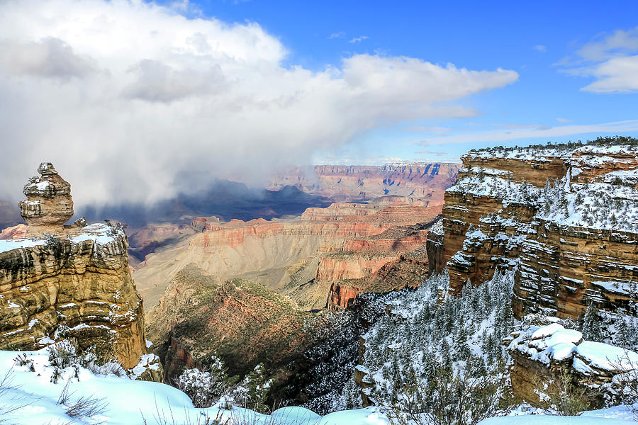 Grand Canyon Snow Storm 1 Photograph by Dawn Richards