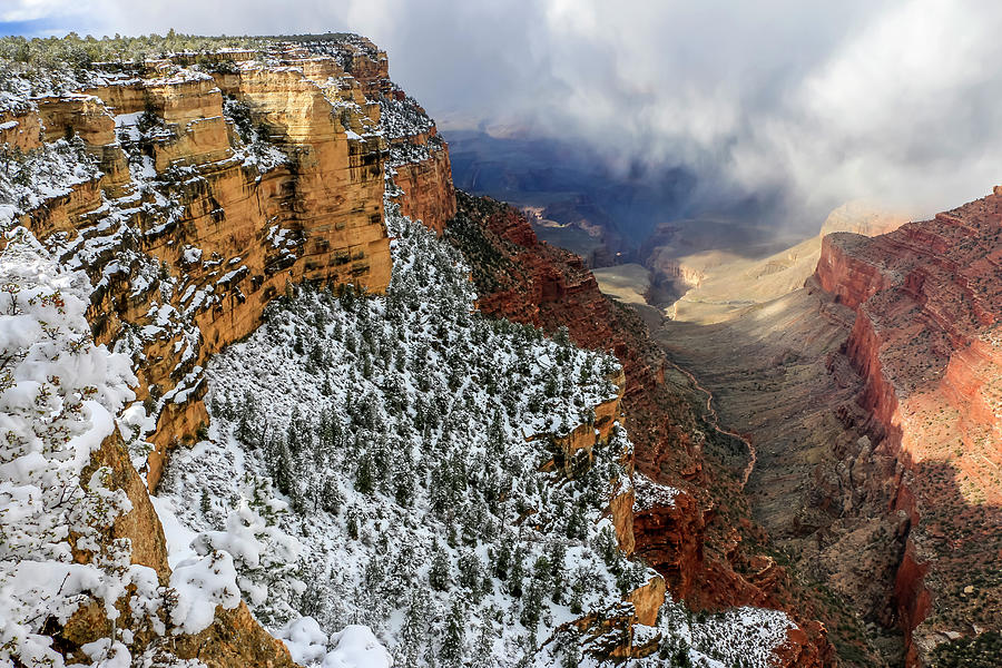 Grand Canyon Snow Storm 2 Photograph by Dawn Richards