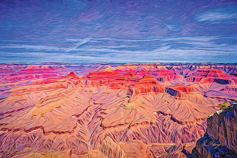 Grand Canyon South Rim Digital Art by Alan LeStourgeon - Fine Art America