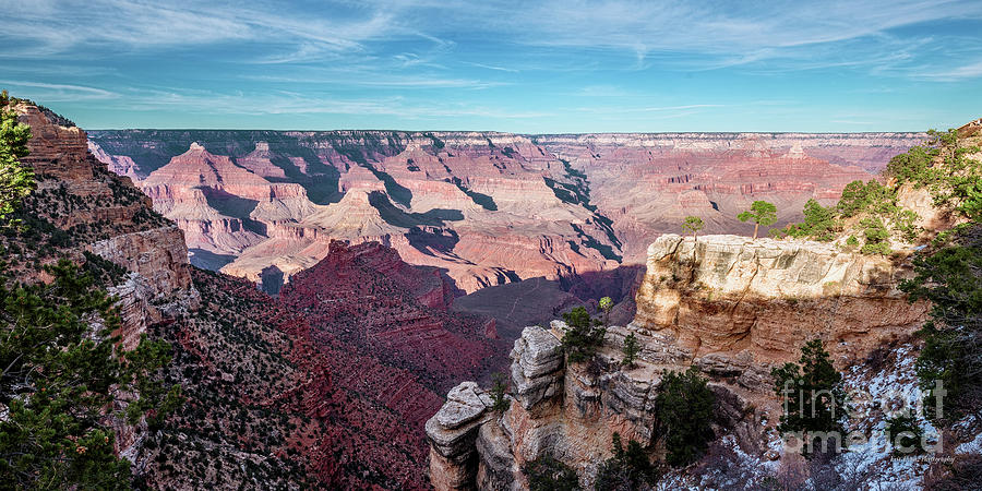 Grand Canyon South Rim in the Afternoon Ultra Wide View 2 to 1 Ratio Photograph by Aloha Art