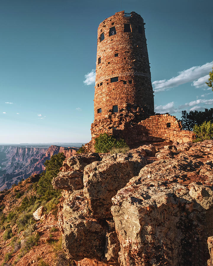 National Parks Photograph - Grand Canyon South Rim Stone Tower - Arizona by Gregory Ballos