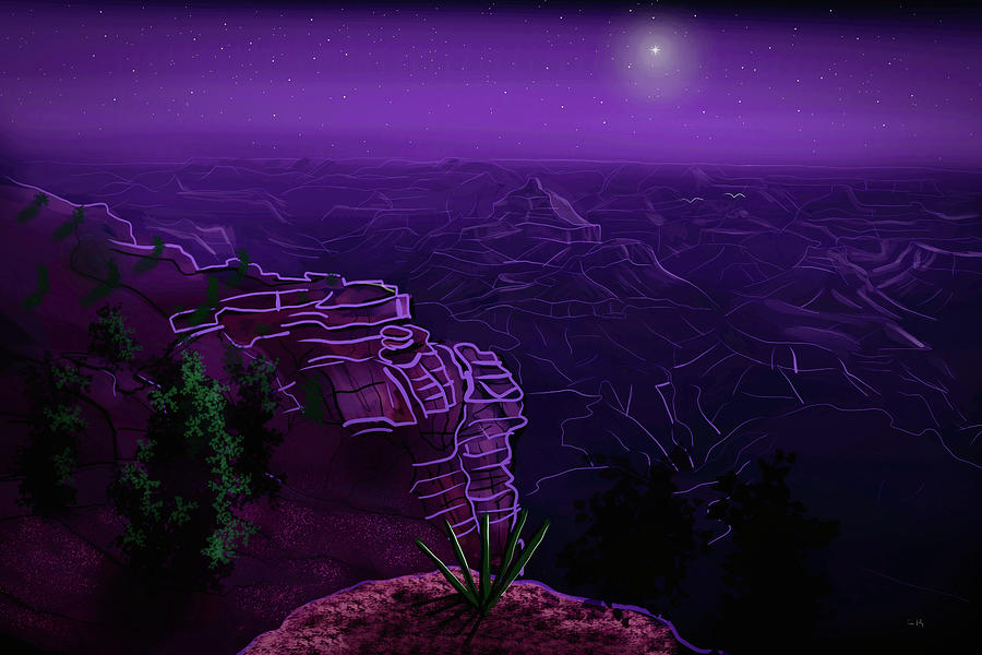 Grand Canyon Stars Digital Art by Chance Kafka