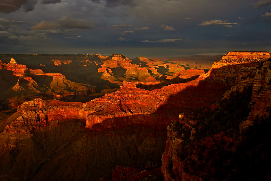 Grand Canyon Sunset From Yavapai Point Photograph by Stephen Vecchiotti