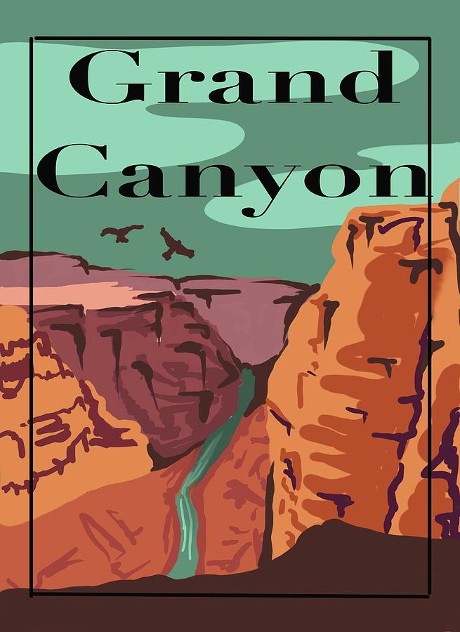 Grand Canyon travel poster Digital Art by Jennifer Reida - Fine Art America