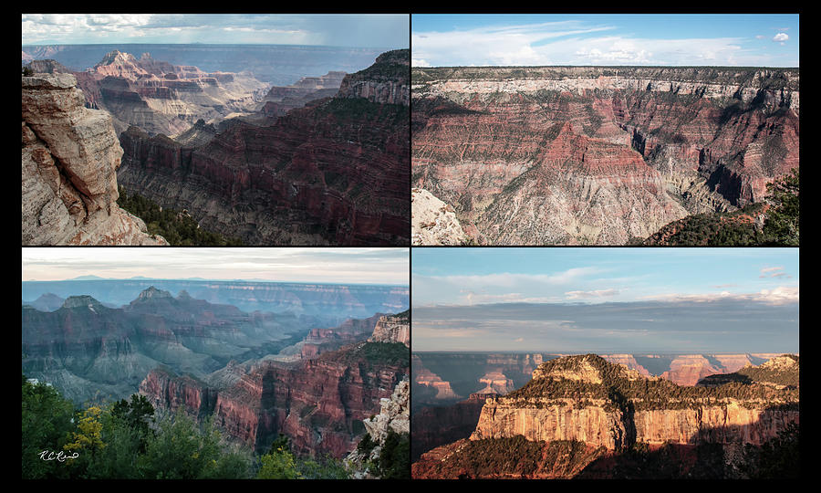 Grand Canyon North Rim - U.S. National Parks - Scenic Collage 2 Photograph by Ronald Reid