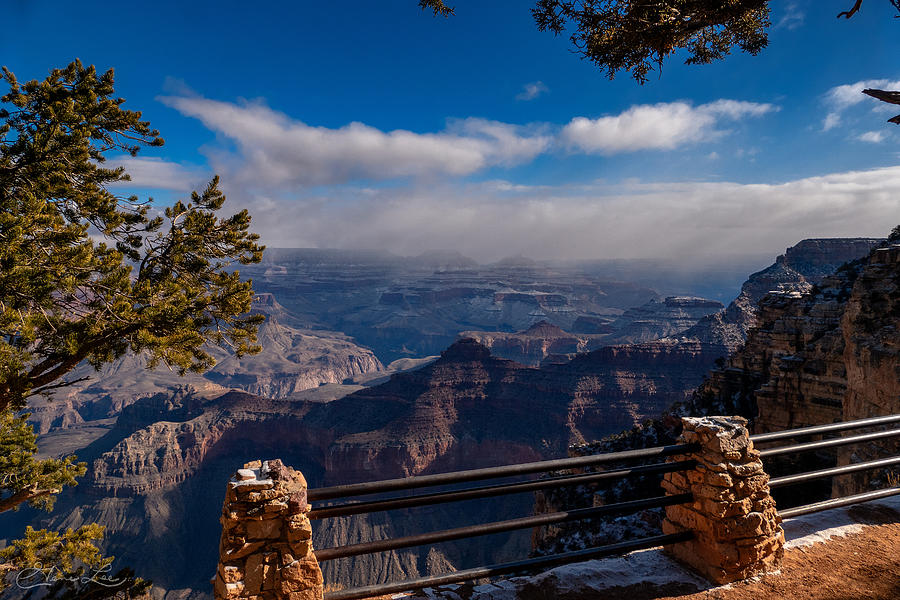 Grand Canyon Winter View  Photograph by Geno Lee