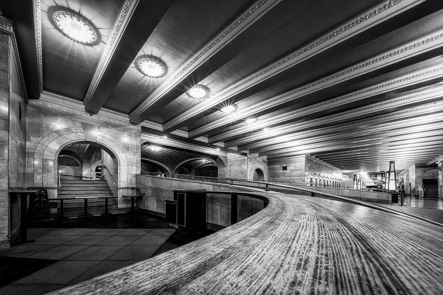 Grand Central Food Court BW Photograph by Susan Candelario Fine Art