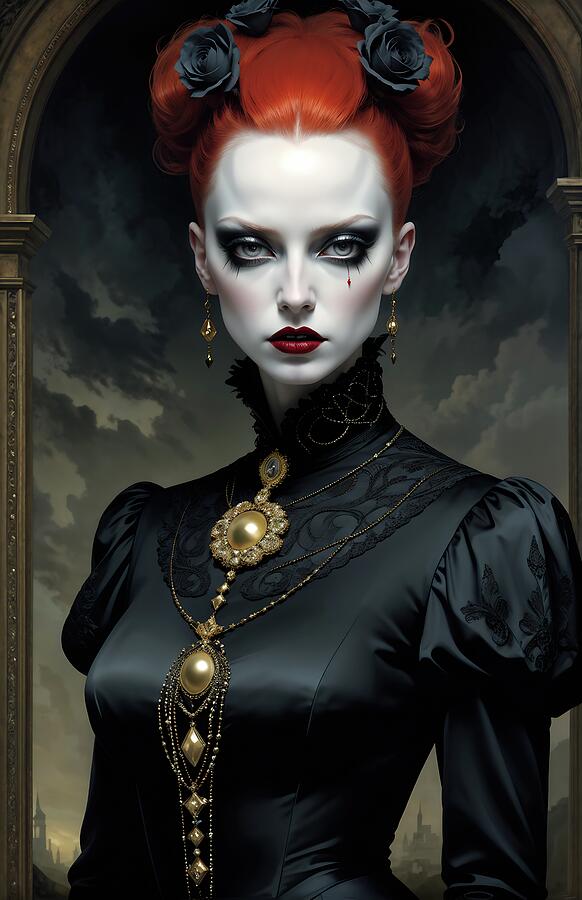 Portrait Digital Art - Grand Duchess Anastasia #3 - Red Hair by Frederic Racaud