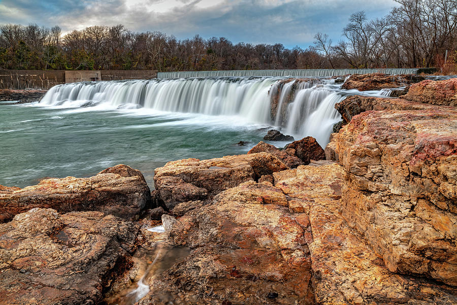 Grand Falls Waterscape In Joplin Missouri Photograph by Gregory Ballos
