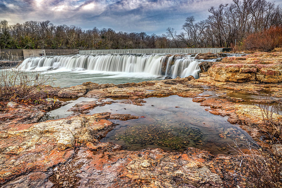 Grand Falls On Shoal Creek - Joplin Missouri Photograph by Gregory Ballos