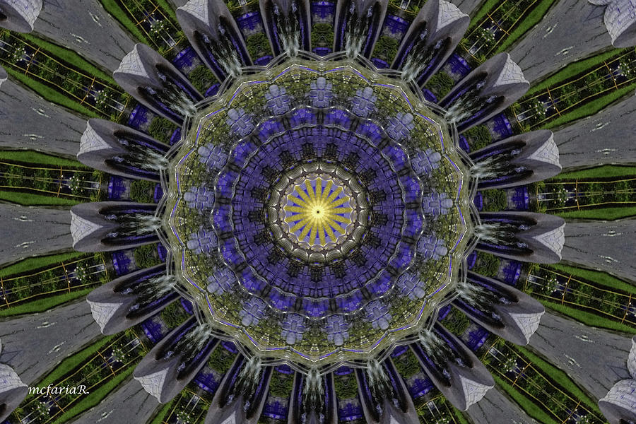 Grand Fountain - Kaleidoscope Design Mixed Media