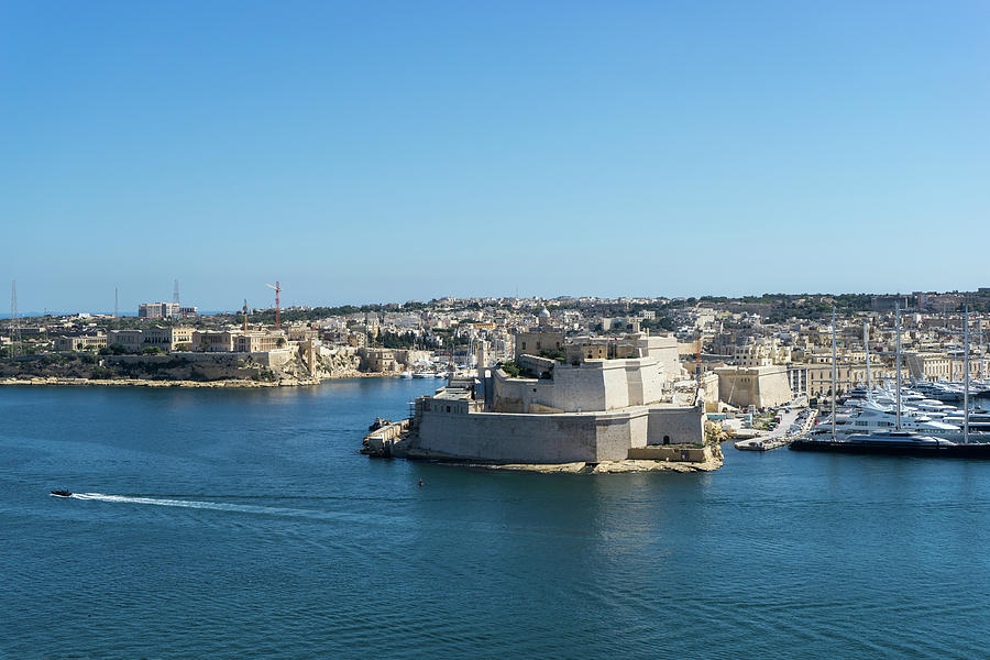 Grand Harbour of Valletta - Mediterranean Colors in Malta Photograph by Georgia Mizuleva