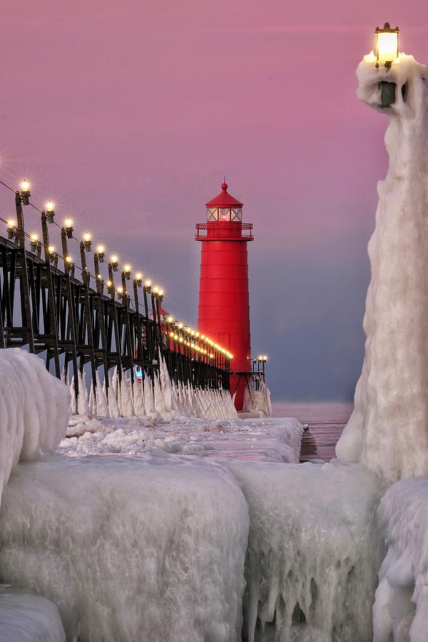 Grand Haven Christmas Card Photograph by Keith Blaske - Fine Art America