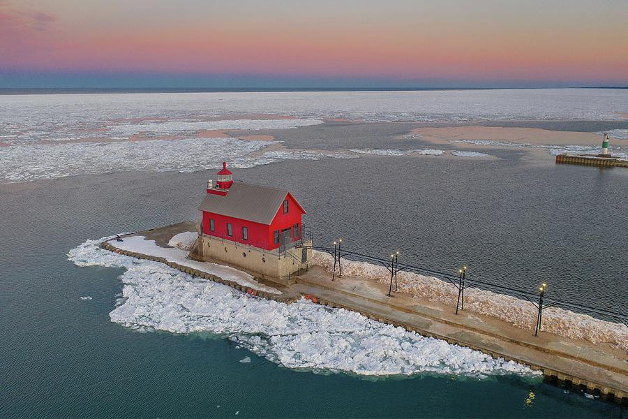 Grand Haven Lighthouse DJI_0508 HRes Photograph by Michael Thomas