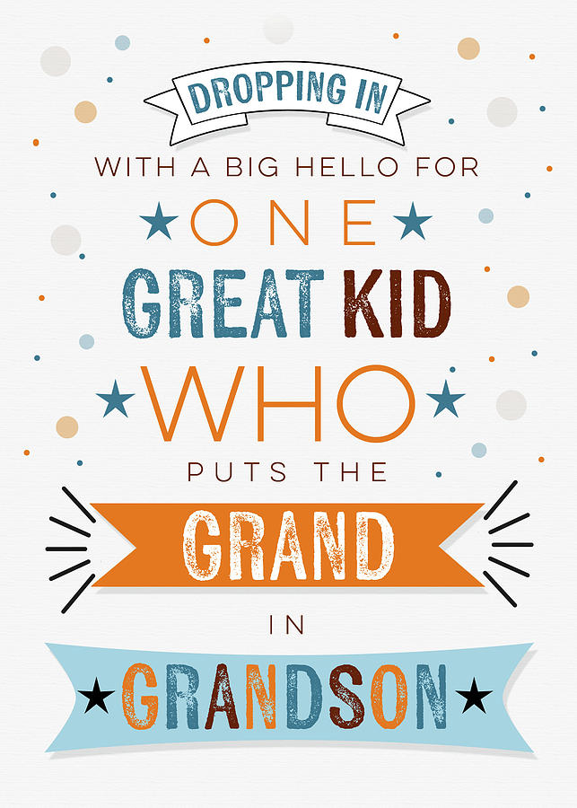 Grand in Grandson Hello Digital Art by Doreen Erhardt