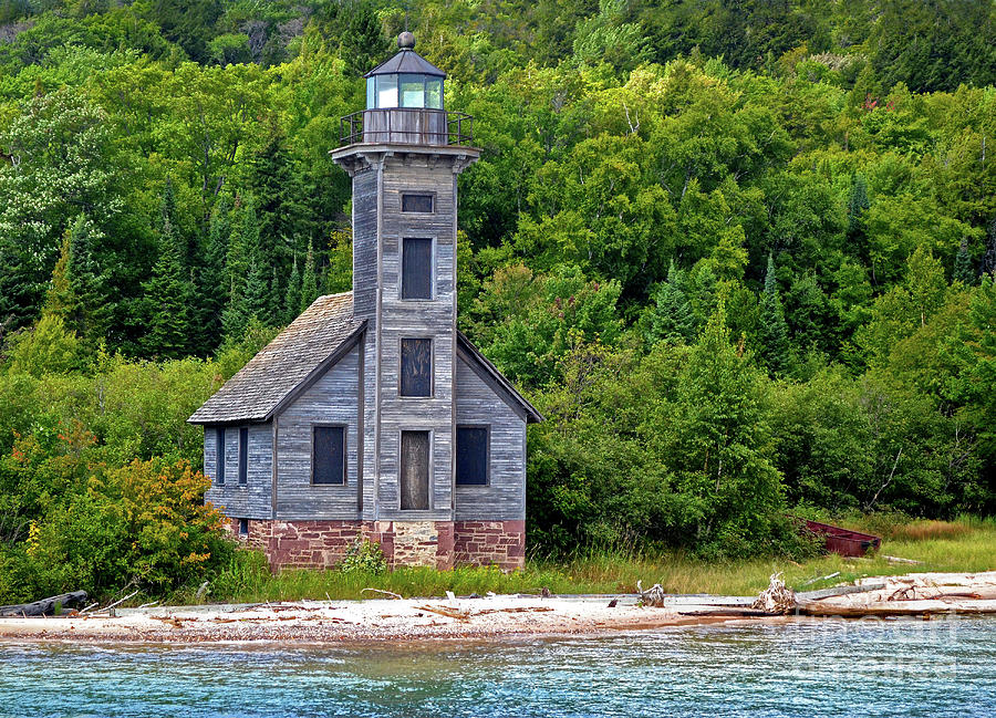 Grand Island East Channel Lighthouse Photograph by Ron Long