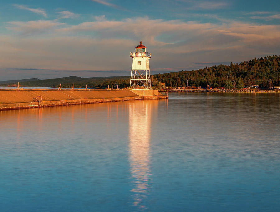 Grand Marais Lighthouse Reflection Photograph By Dan Sproul Pixels