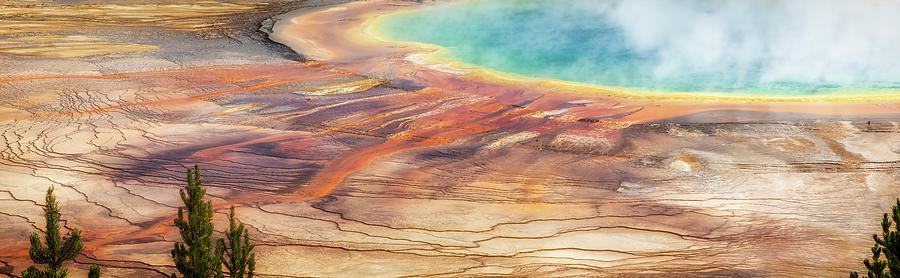 Grand Prismatic Panoramic - Yellowstone Photograph by Stephen Stookey