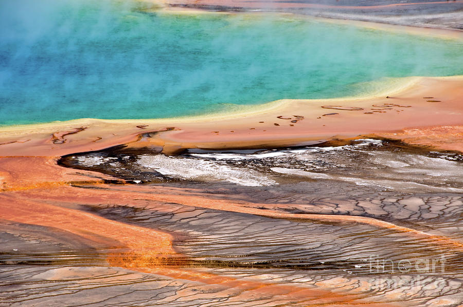 Grand Prismatic spring in Yellowstone National Park Photograph by Delphimages Photo Creations