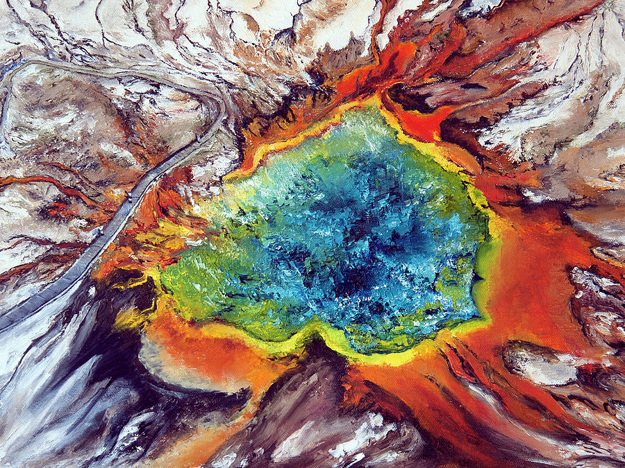 Grand Prismatic Spring Painting by Terry R MacDonald